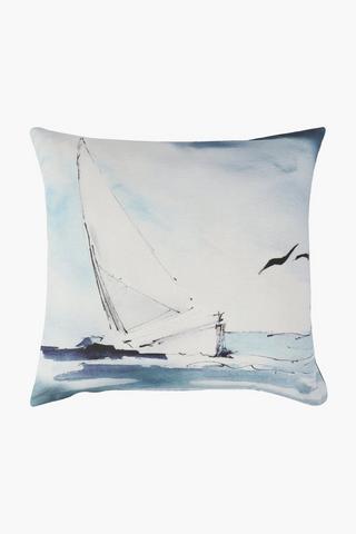 Printed George Boat Scatter Cushion, 50x50cm