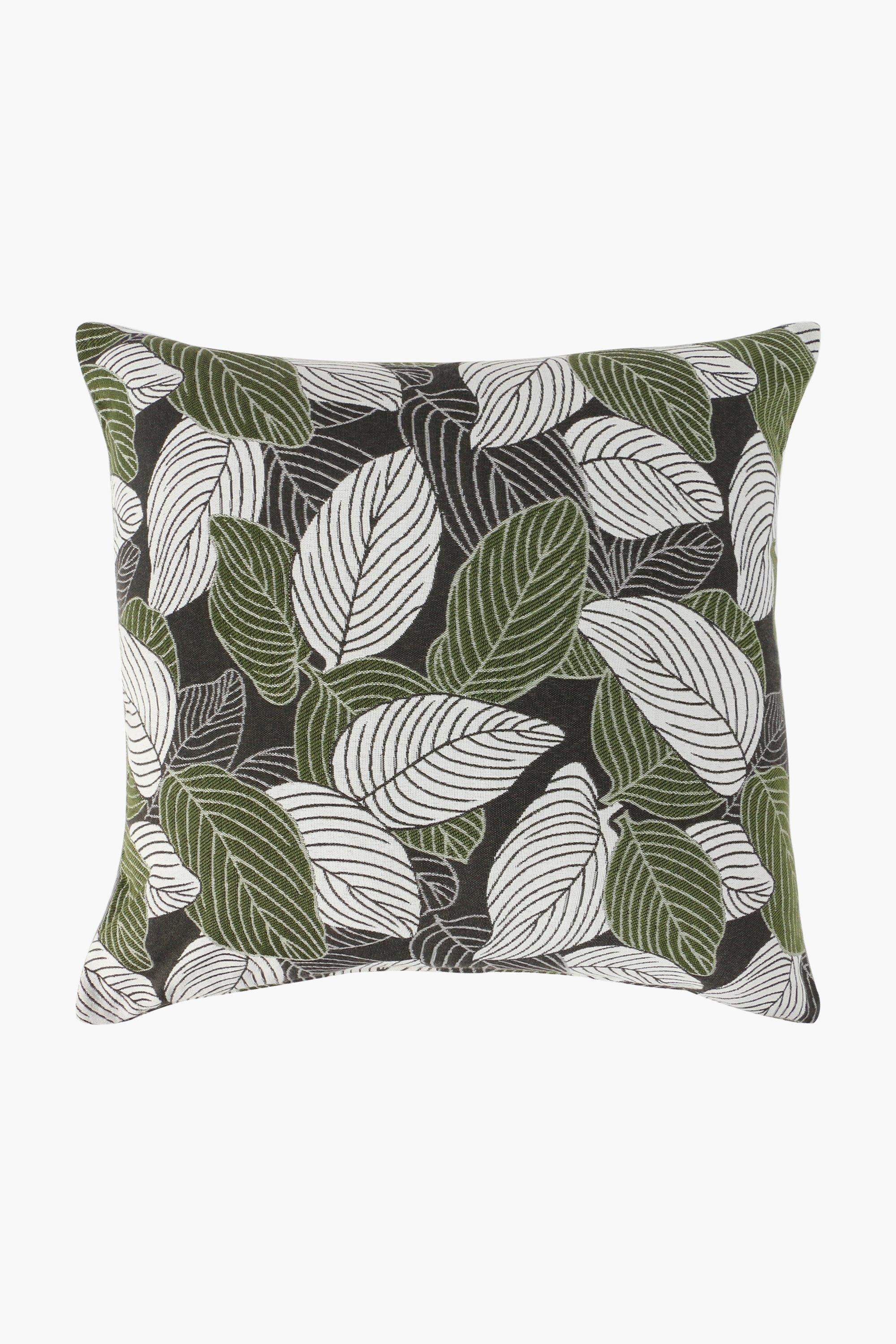 Green Embroidered Leaf  Scatter Cushion 50x50cm main image 1