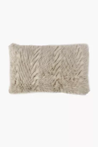 Faux Fur Chevron Scatter Cushion, 40x60cm