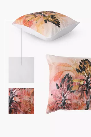 Printed Aloe Scatter Cushion Cover, 50x50cm
