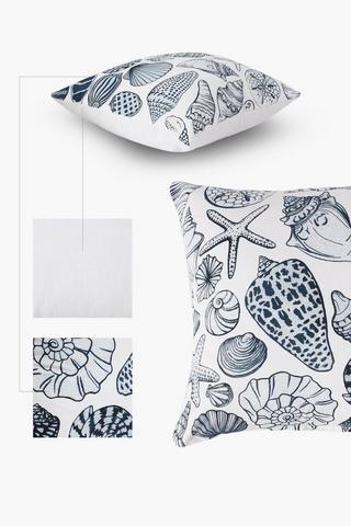 Printed Sea Shore Scatter Cushion Cover, 50x50cm