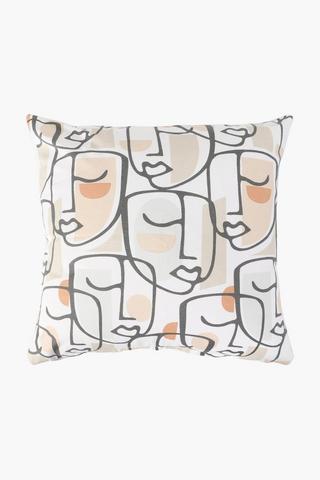 Faces Scatter Cushion Cover 60x60cm