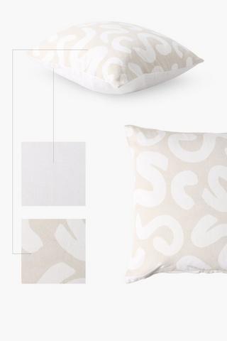Printed Squiggle Scatter Cushion Cover 50x50cm