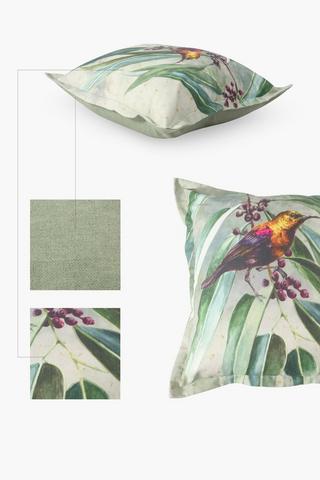 Printed Copper Bird Scatter Cushion, 55x55cm