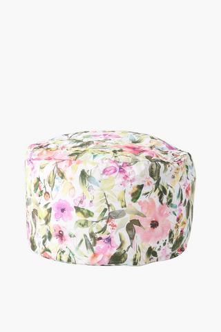 Printed Pauline Floral Pouffe 50cm