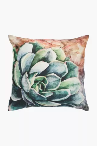 Printed Rock Rose Scatter Cushion, 50x50cm