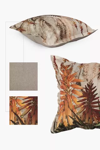 Printed Aloe Scatter Cushion, 55x55cm