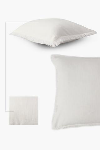 Stone Wash Fray Scatter Cushion, 55x55cm