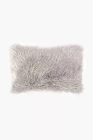 Faux Fur Lurex Scatter Cushion, 40x60cm