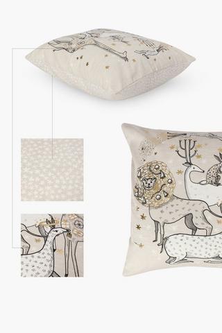 Colab Michael Chandler Animals Scatter Cushion, 50x50cm