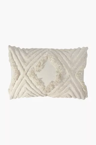 Tufted Criss Cross Scatter Cushion, 40x60cm