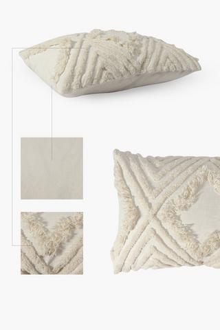 Tufted Criss Cross Scatter Cushion, 40x60cm