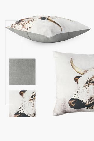 Printed Berg Nguni Scatter Cushion 50x50cm