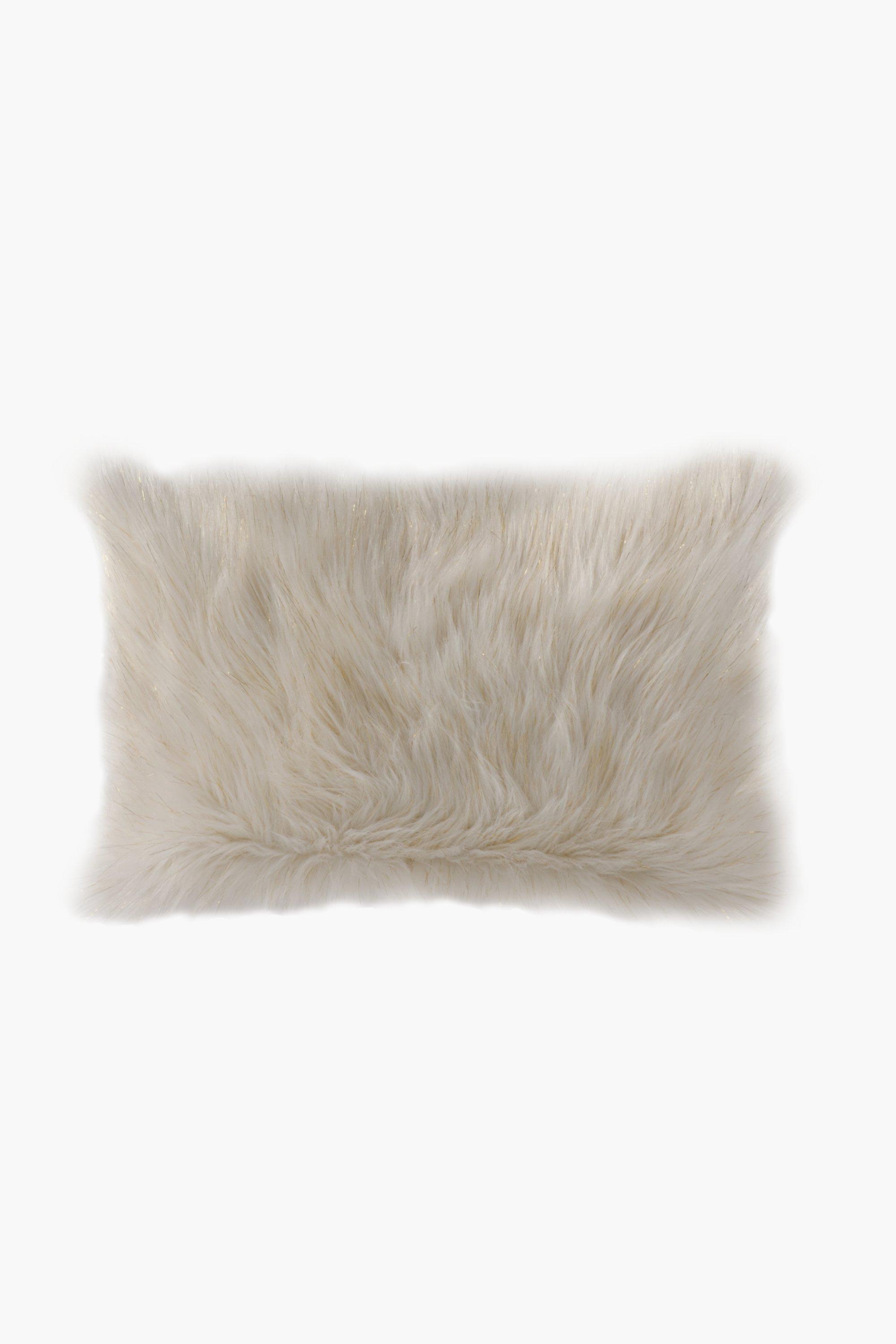 Faux Fur Lurex Scatter Cushion 40x60cm