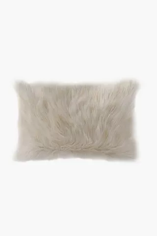 Faux Fur Lurex Scatter Cushion, 40x60cm