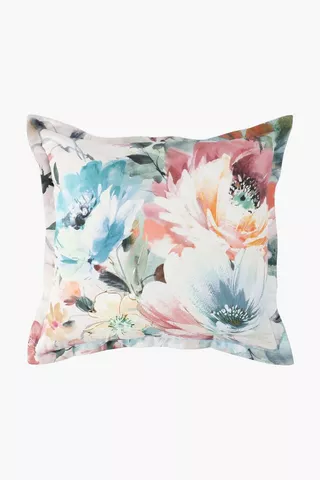 Printed Bella Floral Scatter Cushion, 55x55cm