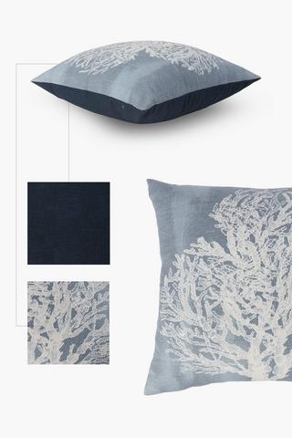 Printed Sodwana Coral Scatter Cushion, 50x50cm