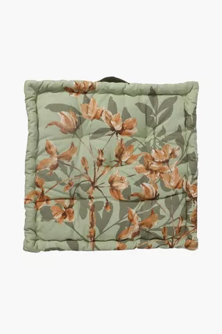 Autumn Bloom Mattress Cushion, 50x50x10cm