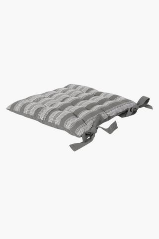 2 Pack Hickory Stripe Chair Pad 40x40cm