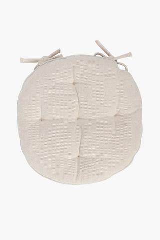 Plain Round Cotton Chair Pad 50cm