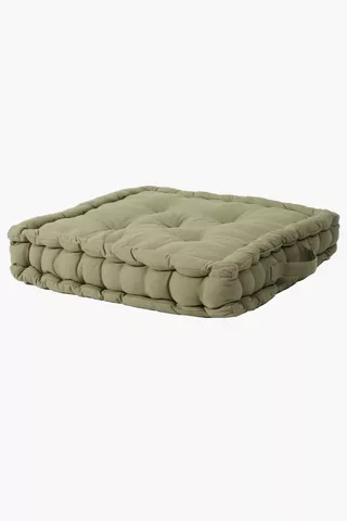 Plain Cotton Mattress Cushion 50x50x10cm