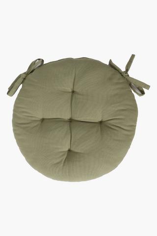 Plain Round Cotton Chair Pad 40cm