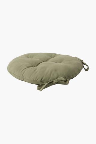 Plain Round Cotton Chair Pad 40cm