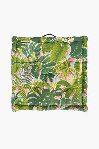 Printed Magona Leaf Mattress Cushion 50x50x10cm