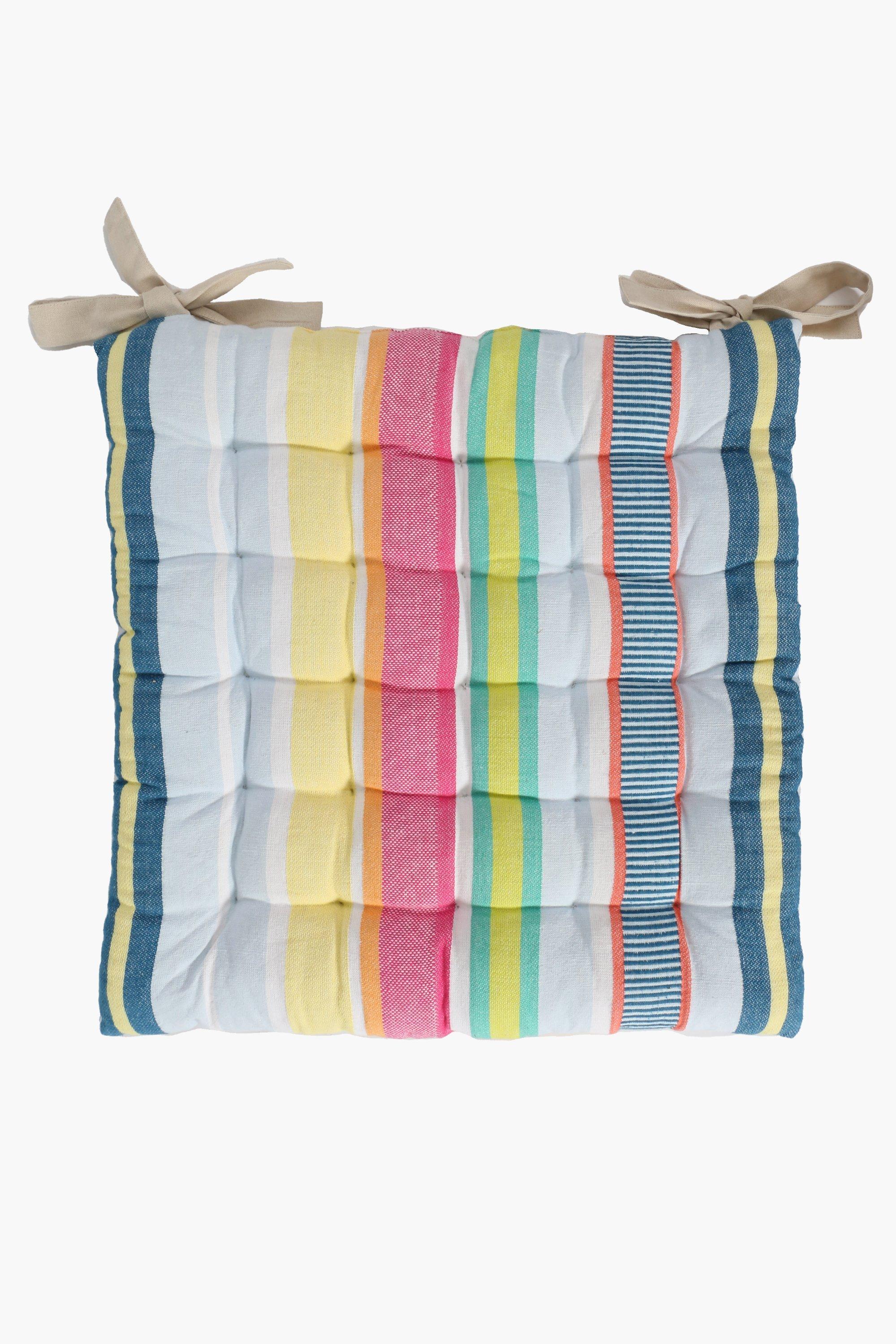 Multi Stripe Chair Pad 50x50cm