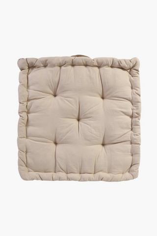 Plain Cotton Mattress Cushion 50x50x10cm