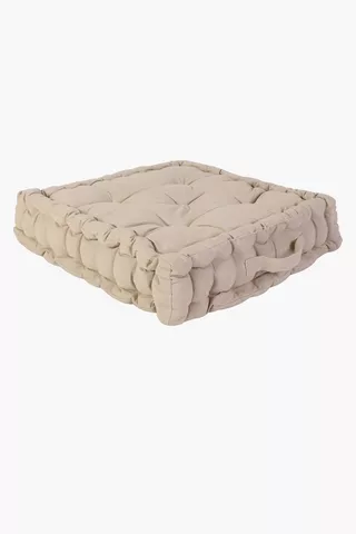 Plain Cotton Mattress Cushion 50x50x10cm