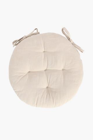 Plain Round Cotton Chair Pad 40cm