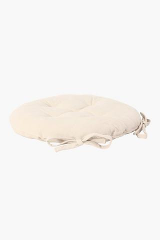 Plain Round Cotton Chair Pad 40cm