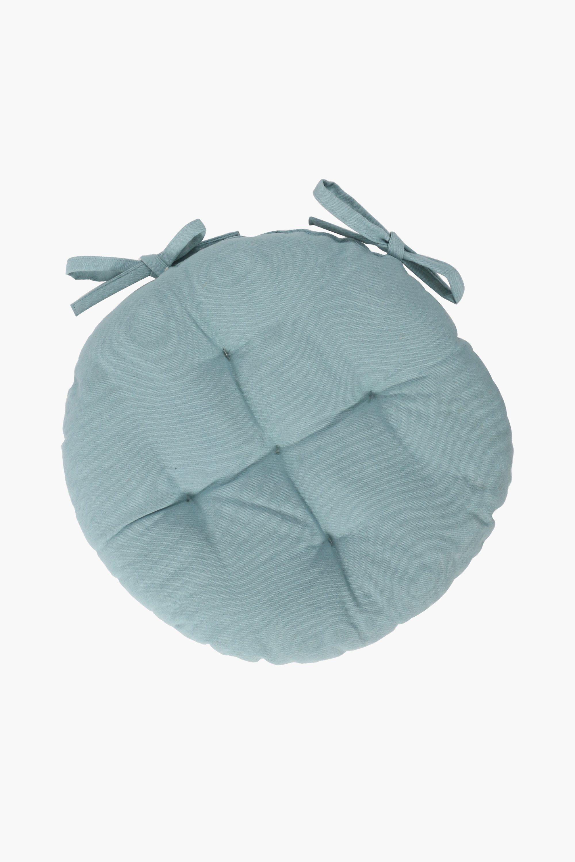 Plain Round Cotton Chair Pad 40cm