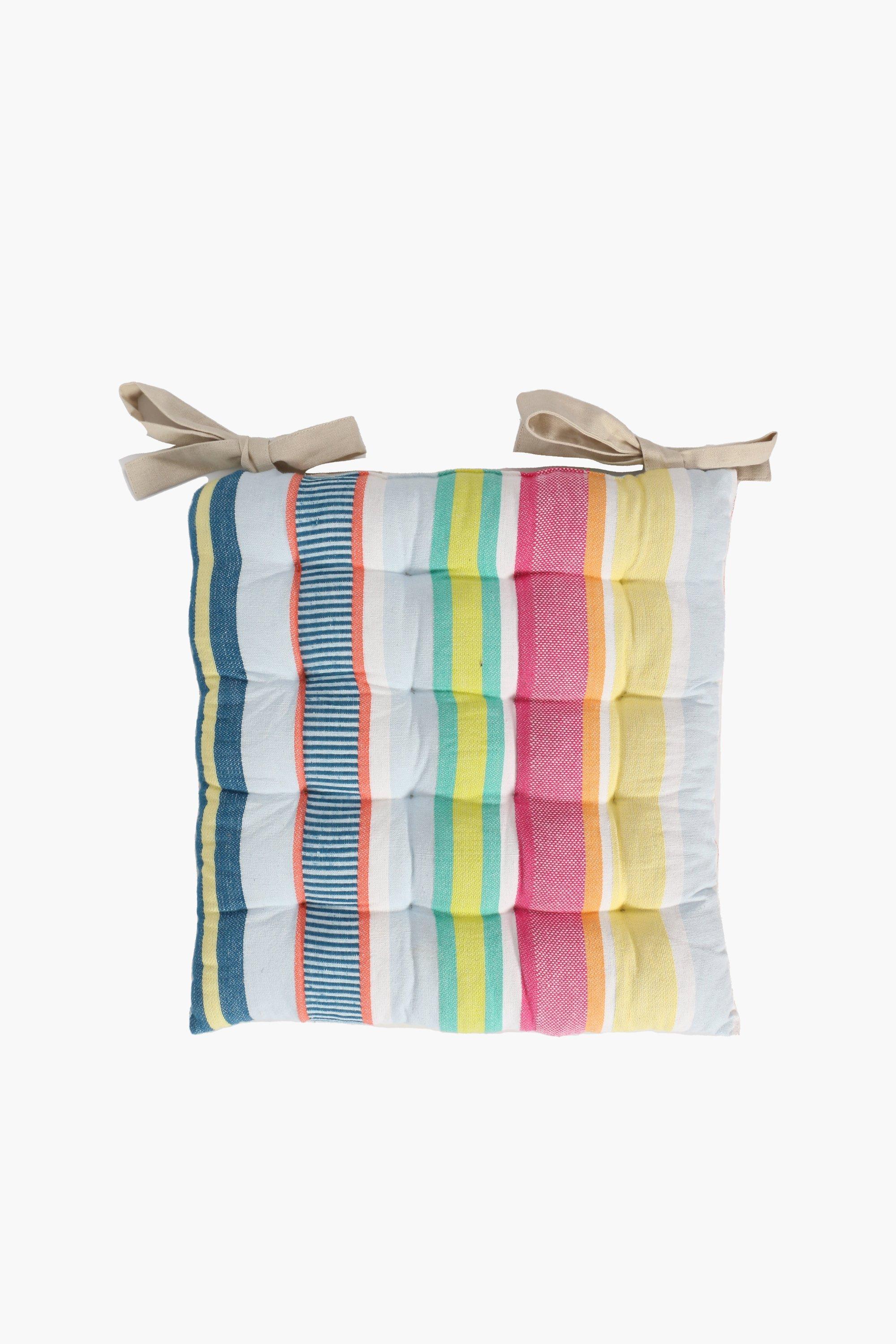Multi Stripe Chair Pad 40x40cm