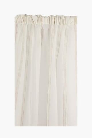 Sheer Linen Line Taped Curtain, 230x218cm