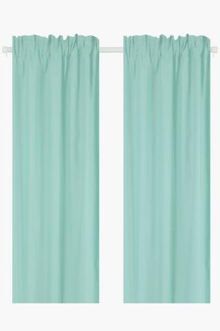 2 Pack Microfibre Taped Curtain, 150x218cm
