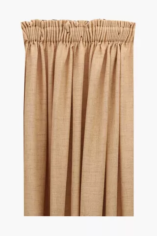 Textured Bronx Taped Curtain, 230x218cm