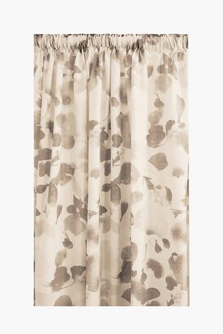 Printed Blom Taped Curtain, 230x218cm