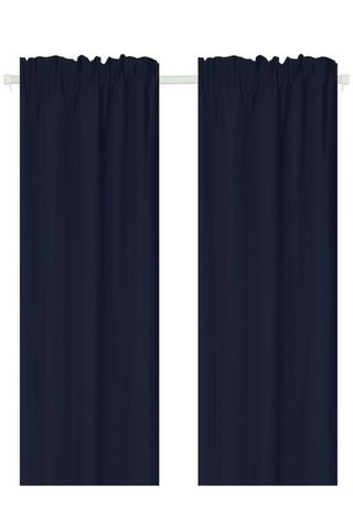 2 Pack Microfibre Taped Curtain, 150x218cm