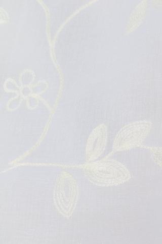 2 Pack Embroidered Leaf Sheer Curtain 110x120cm
