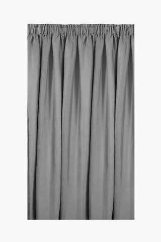 Tonal Linen Stripe Taped Curtain, 230x218cm