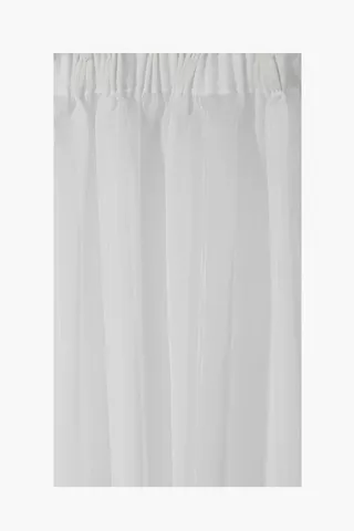 Sheer Voile Stripe Taped Curtain 230x218cm