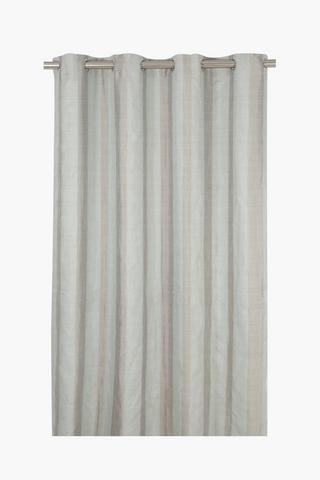 Tonal Linen Stripe Eyelet Curtain, 145x225cm