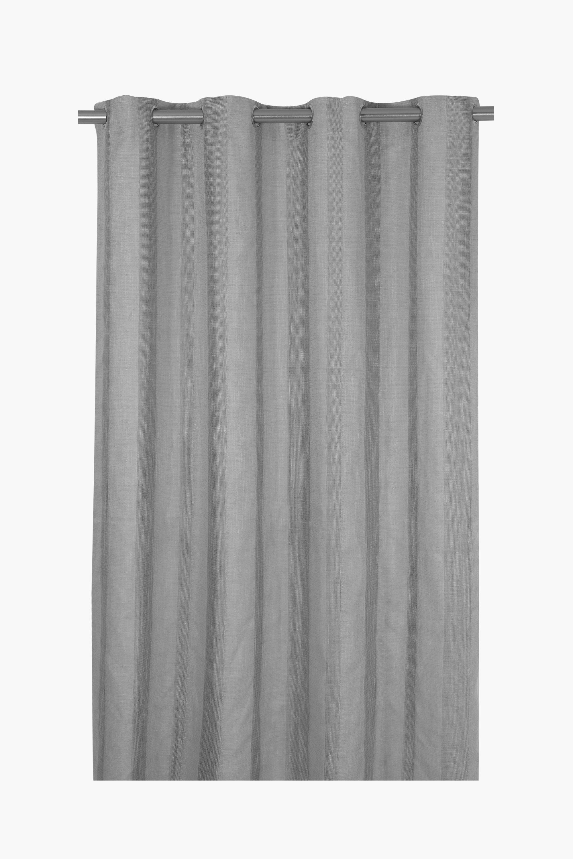 Tonal Linen Stripe Eyelet Curtain, 145x225cm