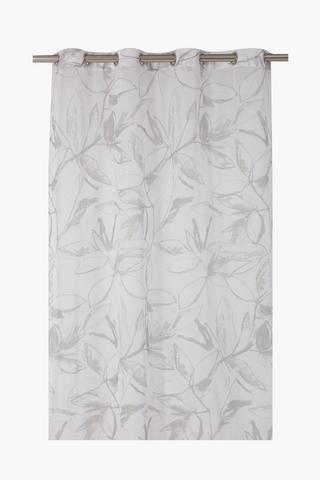 Leaf Sheer Eyelet Curtain, 145x225cm