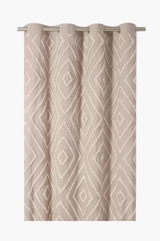 Tufted Trellis Eyelet Curtain, 140x225cm