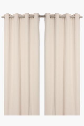 2 Pack Slub Eyelet Curtain 135x225cm