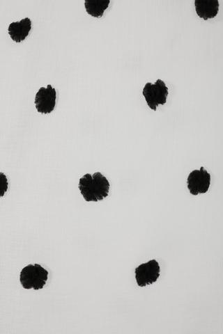 Tufted Sheer Pom Eyelet Curtain 140x225cm