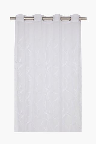 Vine Leaf Sheer Eyelet Curtain 140x225cm